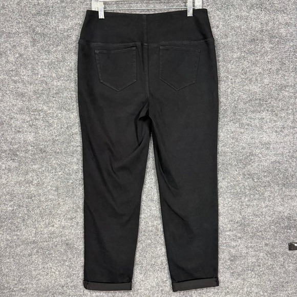 J Jill Pants Womens Medium Black Wearever Collection Slim Leg Pull On Cuffed Hem - Picture 2 of 11